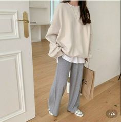 "Women's Overfit Thick Cotton Fleece Sweatshirts Thick and warm fleece cotton for cold winter Size One size, US size 4-12 Length 66cm/26\" Chest 73.5cm /29\" Arm 49cm /19\" *Model Ht 168cm/ 5'6\" Fabric and Care Cotton fleeced 100% Machine washable and tumble dry Made in S Korea" Basic Fleece Sweater For Loungewear, Comfy Gray Fleece Sweatshirt, Gray Comfy Fleece Sweatshirt, Cozy Sweats With Soft Texture For Fall, Winter Soft Texture Relaxed Fit Sweatshirt, Comfy Gray Sweats For Winter, Cozy Fit Fall Sweats With Soft Texture, Basic Long Sleeve Fleece Sweats, Comfy Fleece Sweater With Soft Texture