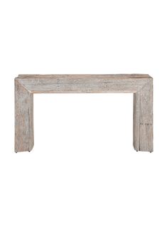 an old wooden bench on a white background