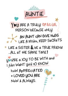 WPL Greeting Card Inspired Words Greetings Card - Auntie Birthday Quotes For Aunt, Birthday Wishes For Aunt, Birthday Card For Aunt, Happy Birthday Auntie, Happy Birthday Aunt, Aunts Birthday, Auntie Quotes, Aunt Quotes, Aunt Birthday