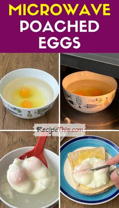 How To Poach An Egg In The Microwave Microwave Poached Eggs, Poached Eggs Microwave, Egg In The Microwave, Poach An Egg, Soft Poached Eggs, Poached Egg Recipe, Eggs For Breakfast, Microwave Eggs