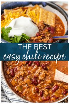 the best easy chili recipe with beans and cheese