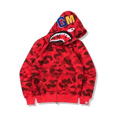 Bape Shark Head Pattern Camouflage Hoodie Red Brand: Bape Sizes: S, M, L, Xl, Xxl If You Like Bape Brand Clothing As Well, Enter To My Closet, The Photos Of My Colset Are All Real Shots. All Clothes In The Closet Are Brand New, Unworn, With Original Tags And Bags. Hip Hop Mode, Bape Shark, Bape Hoodie, Sport Jacket Men, Shark Hoodie, Camouflage Hoodie, Quality Hoodies, Style Hip Hop, Camo Shirts