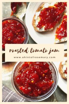 toasted tomato jam in a glass jar