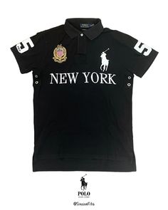 Polo RL New York via @deluxe.denim.market Ralph Lauren Summer Outfits, Polo Streetwear, Ralph Lauren New York, Ralph Lauren Summer, New Rocks, Polo Shirt Design, Cold Fits, Custom Belt