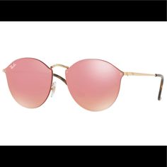 Ray Ban Blaze Round Pink Mirror Lens/ Gold Frame Sunglasses Rb3574n New Without Tags, See Photos! Nothing On Lenses That’s Reflection Of Ceiling, Pretty Pink Mirror Effect! Pink Rimless Polarized Sunglasses, Modern Pink Rimless Sunglasses, Elegant Rose Gold Sunglasses For Spring, Pink Rimless Sunglasses For Party, Elegant Pink Sunglasses For Spring, Elegant Pink Sunglasses With Tinted Lenses, Elegant Pink Tinted Sunglasses, Gold Frame Sunglasses, Mirror Gold