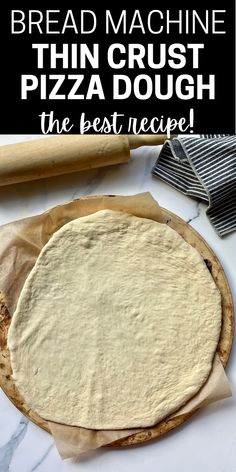 rolled pizza dough on a pizza stone Bread Maker Pizza Dough, Pizza Dough Bread Machine, The Best Pizza Dough Recipe, Bread Machine Pizza Dough, Bread Machine Recipes Healthy, The Best Pizza Dough, Pizza Dough Bread, Make Homemade Pizza