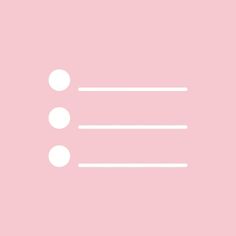 a pink background with three white dots on the left and one black dot on the right