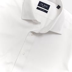 Men's Dress Shirts - Trim/15.5/32/33 Fit Herringbone Convertible Cuff By Tie Bar, In White, Cotton | Men's Dress Shirts - Trim/15.5/32/33 Fit Herringbone Convertible Cuff By Tie Bar, In White, Cotton White Convertible, Men's Dress Shirts, Tie Bar, Cotton Shirts, Tie Knots, Wrinkle Free, Mens Shirt Dress, Dress Shirts, Dressed Down