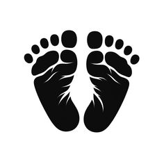 an image of two feet that are in the shape of a baby's foot