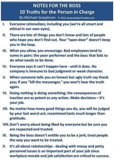 a poem that is written in blue and white with the words 10 rules for the boss