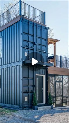 a large building made out of shipping containers