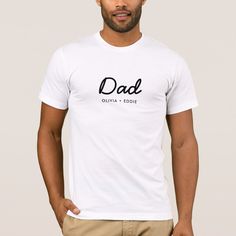 Modern Dad Kids Names Father's Day T-shirt, Men's, Size: Adult XS, White Gender: male. Science Teacher Humor, Friend Logo, Tattoo T Shirts, Father's Day T Shirts, Friends Tv, Cool Tees, Unisex Shirts, Kid Names, Mens Clothing Styles