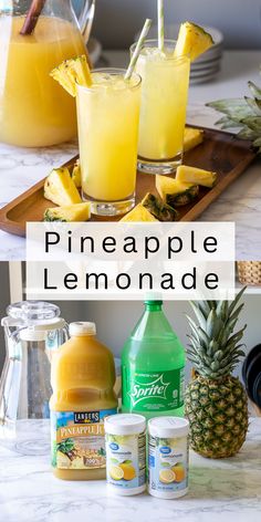 pineapple lemonade is the perfect summer drink