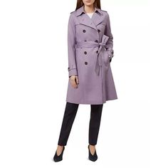 Hobbs London Saskia Trench Coat In Us4 New With Tags Sold Out Color And Size! No Longer Available Anywhere. Spring Purple Outerwear For Work, Chic Purple Outerwear For Spring, Purple Formal Outerwear For Spring, Formal Purple Outerwear For Spring, Chic Purple Outerwear For Work, Purple Long Coat For Formal Occasions, Formal Purple Long Coat, Lavender Formal Outerwear For Spring, Formal Lavender Outerwear For Spring