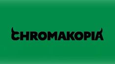 the word chromakopia is written in black on a green background with horns