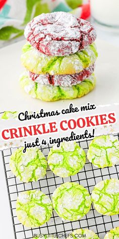 christmas cake mix crinkle cookies are just as incredible as they look in this recipe