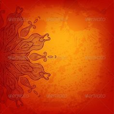 an orange and red background with swirly lines on the edges - stock photo - images