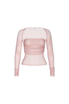 Meet Iris, your new go-to top, in White Polka Dot. With a cinched center and a detachable bolero, this two-piece long-sleeve top is as versatile as it is stylish. Fitted and slightly sheer, Iris is perfect for layering or making a statement on its own. True to size. Please refer to the flat lay image for product accuracy. Mimi Wade, Corset Back Dress, Sheer Long Sleeve Top, Mesh Tops, Statement Dress, Everyday Dresses, Dress First, Dress Backs, Polka Dot Top