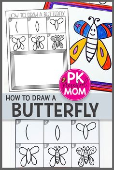 how to draw a butterfly for mother's day with free printable coloring pages