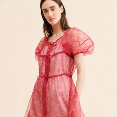 Naive Organza Dress | Nuuly Rent South Korea Countryside, Korea Countryside, Textured Fabrics, Organza Dress, Abundant Life, Cape Dress, Clothing Brands, The South, South Korea