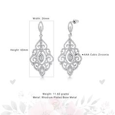 ❤ Rhodium plated base metal , Measure a Delicate 60mm Height and 26mm Wide. Understated Glamour for Brides or Bridal Party ❤ Finest Quality Pear, Marquise, and Round Cut AAA Cubic Zirconia for Diamond-like Brilliance; Perfect drop earrings for wedding at a Fabulous Affordable Low Price ❤ Total Satisfaction Guarantee: We provide 30 days exchange or full money refund. If there are any problems with the purchase, please feel free to contact us ❤ All of our items are beautifully packaged in luxuriou Silver Diamond Crystal Earrings With Plating, Wedding Crystal Diamond Earrings (pierced), Silver Cubic Zirconia Diamond Earrings With Plating, Pierced Diamond Crystal Earrings For Wedding, Silver Plated Diamond Earrings, Silver Plated Cubic Zirconia Diamond Earrings, Wedding Crystal Diamond Earrings Pierced, Wedding Diamond Crystal Earrings Pierced, Silver Plated Dangle Crystal Earrings