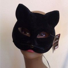 Cat Mask Black Velvet Helloween Black Cat Design Costume Accessories For Cosplay, Black Cat Design Costume Accessories For Halloween, Black Cat Design Halloween Costume Accessories, Black Cat Design Costume Accessories For Costume Party, Fitted Black Cat Ears Costume Accessories, Black Cat Ears For Halloween, Cat Design Costume Accessories For Halloween, Black Cat Design Costume Accessories, Black Cat Ears Costume Accessories