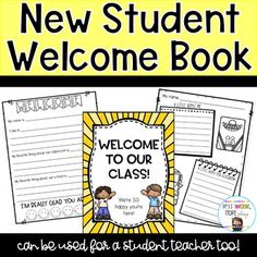 the new student welcome book for students to use on their own school days, with an image