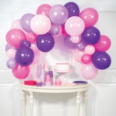 Balloon Garland Kit Pink/Purple - Set With Style Purple Balloon Arch, Purple Balloon, Balloon Arch Kit, Easy Party Decorations, Princess Decorations, Purple Balloons, Purple Birthday, Purple Party, Party Garland