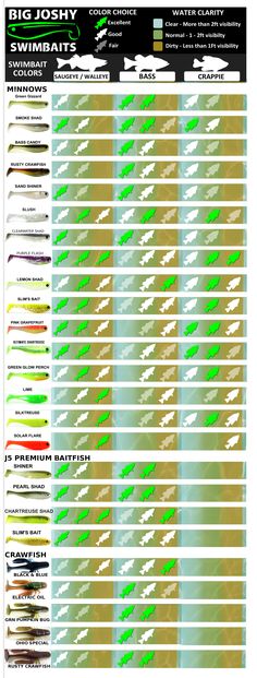 the chart shows how many different types of fishing lures are available