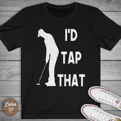 i'd tap that t - shirt with an image of a man on skis