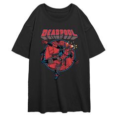 She'll love the look and feel in this Juniors' Marvel Deadpool Falling Oversized Graphic Tee FEATURES Crewneck Short sleevesFABRIC & CARE Cotton Machine wash Imported Size: Medium. Color: Black. Gender: female. Age Group: kids. Oversized Graphic Tee, Marvel Deadpool, Deadpool, Size Chart, Graphic Tees, Short Sleeves, Marvel, Top Outfits, Size Medium