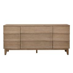 the sideboard is made from wood and has four drawers