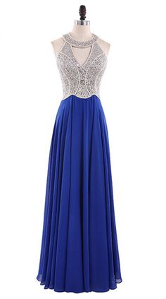 The dress was made from royal blue chiffon Prom Dress Elegant, Prom Dresses Elegant, Short Bridesmaid Dresses, Ball Gowns Prom, Chiffon Prom Dress, Bodycon Dresses, Long Bridesmaid Dresses, Evening Gowns Formal, Evening Party Dress