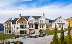 a large white house with lots of windows