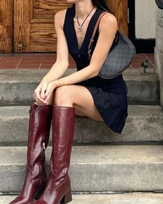 boots Traje Cowgirl, Red Boots, Boots Outfit