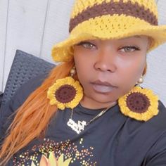 Crochet Wavy Trim Bucket Hat Autumn Jackson by Razonda Lee Razondalee - Etsy Adjustable Knitted Mini Hats, Adjustable One Size Knitted Mini Hats, Yellow Adjustable Crochet Cap, Adjustable Yellow Crochet Cap, Yellow Crochet Yarn Cap, Yellow Yarn Crochet Cap, Yellow Crochet Cap Hat, Adjustable Yellow Crochet Beanie Hat, Adjustable Yellow Crochet Hat