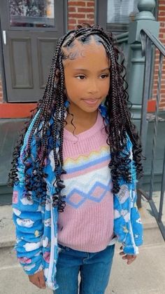 Back To School Hairstyles 4th Grade, Boho Braids Kids Black, Cute Kids Hairstyles Braids, Boho Kids Braids, Kid Boho Braids, Back To School Braids Hairstyles For Kids, Boho Braids For Black Kids, Goddess Braids On Kids, Kid Boho Knotless Braids