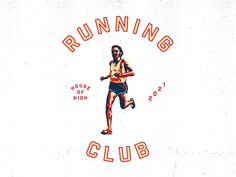 Tee Shirt Logo Design, Running Club Tshirt Design, Sporty Tshirt Design, Running Club Shirts Design, Running Team Logo, Running T Shirt Design Ideas, Run Club Ideas, 5k Tshirt Ideas Design, Vintage Running Shirt