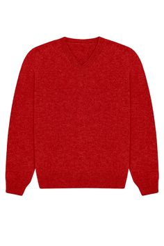 cashmere sweater with V neck I Raglan sleeves I Made in Italy I 100% cashmere Fine Knit Cashmere V-neck Tops, Merino Wool Fine Knit V-neck Sweater, Fine Knit Merino Wool V-neck Sweater, Classic Red V-neck Sweater For Fall, Red Cashmere Sweater With Fine Knit, Red Cashmere Winter Top, Classic Red V-neck Long Sleeve Sweater, V-neck Merino Wool Sweater, Classic Red Fine Knit Sweater