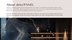 an article about dekopanel in the interior design and decoration magazine, with text describing it