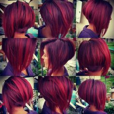 Red Ombre Hair, Dark Red Hair, Red Highlights, Pinterest Hair, Funky Hairstyles, Burgundy Hair, Hair Color Highlights, Winter Hair