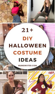 halloween costume ideas for girls with text overlay that reads 21 diy halloween costume ideas