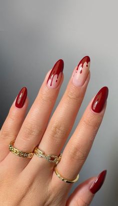 Red Nail, Halloween Nail Designs, Halloween Nail, Halloween Nail Art, Pretty Acrylic Nails, Nail Arts