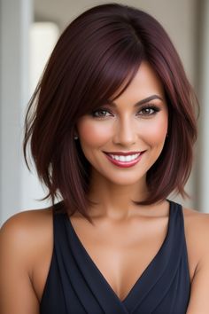 Chocolate Copper Hair Color Ideas That Will Make You Turn Heads Medium Hair Styles For Women, Copper Hair Color, Haircuts For Medium Hair, Short Hair Color, Hair Color And Cut, Medium Hair Cuts, Summer Hair, Shoulder Length Hair, Layered Hair