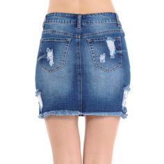 Designed in Los Angeles, this jean denim skirt features a classic 5 pocket design with a dark wash. Distressed with a frayed hem design and belt loops. A-line with a one button down zipper enclosure. Fabric: 98% Cotton | 2% Spandex Whiskers and Handsanding Classic 5 Pocket Design Frayed Hem | Vintage Style Wash Destruction, Distressed | A-Line Skirt Length: Small: 13.5" | Medium 14" | Large 14.5" Designed in Los Angeles, California Denim Short Skirt, A Line Denim Skirt, Distressed Denim Skirt, Ankle Leggings, Denim Short, Vintage Casual, Short Skirt, Casual Style Outfits, Light Denim