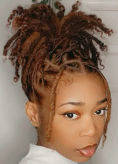 Follow for more Pretty Updos, Loc Appreciation, Afro Styles, Curly Locs, Gents Hair Style, Faux Locs Hairstyles, Starter Locs