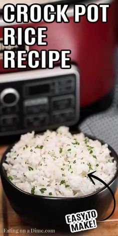 the crock pot rice recipe is ready to be cooked in an electric pressure cooker