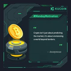 a bitcoin sitting on top of a black object with the words monday motivvation above it