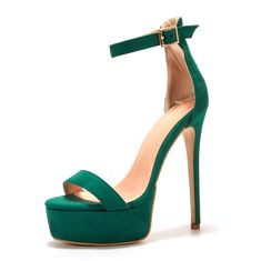 Shop Green Platform Stiletto Heels Sexy Ankle Strap Sandals Sky High Heels color Green for Dancing Club, Date, Going out, Night Club, Party with worldwide Free shipping & Free return. Green Heels Aesthetic, Christmas Concert Outfit, Green Platform Heels, Dinner Shoes, Mint Green Heels, Green Shoes Heels, Shifting Hogwarts, My Quinceanera, Platform Stiletto Heels