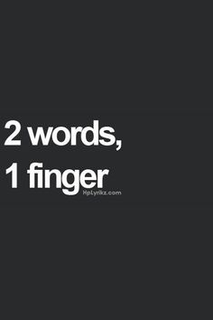 two words, 1 finger and 2 fingers